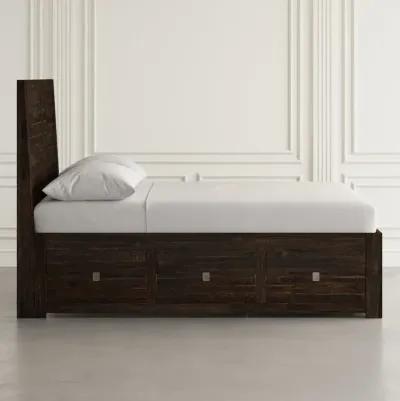 Jofran Kona Grove Distressed Rustic Solid Acacia Queen Storage Bed