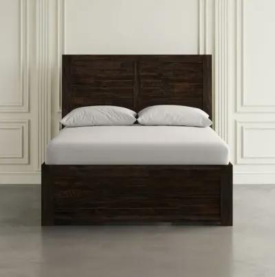 Jofran Kona Grove Distressed Rustic Solid Acacia Queen Storage Bed