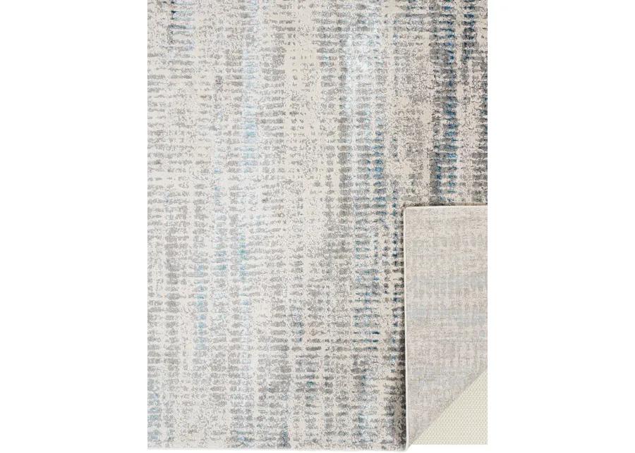 Azure 3402F 3'11" x 6' Blue/Gray/Ivory Rug