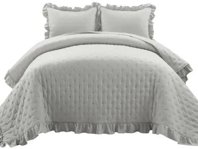 Reyna Ruffle Reversible Oversized Quilt 3Pc Set