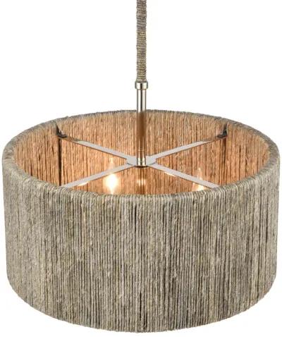 Abaca 18" Wide 4-Lt Chandelier