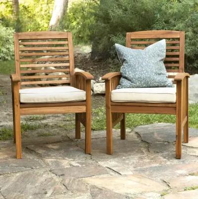 Belen Kox Brown Acacia Wood Patio Chairs , Belen Kox