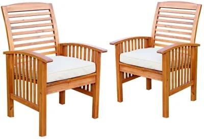 Belen Kox Brown Acacia Wood Patio Chairs , Belen Kox