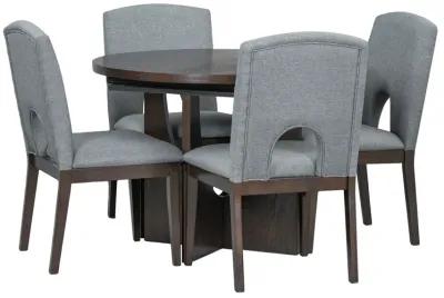 Merax 5-Piece Extendable Round Dining Table Set