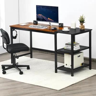 Costway 59''  Home Office Computer Desk Study Laptop Table Detachable Shelf