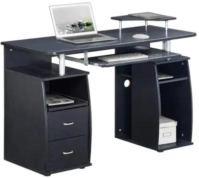 Complete Computer Workstation Desk With Storage, Espresso