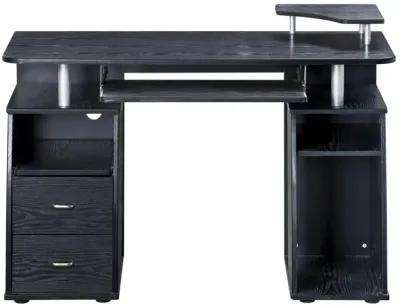 Complete Computer Workstation Desk With Storage, Espresso