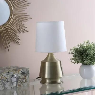 14-Inch Ellis Antique Brass Metal Table Lamp