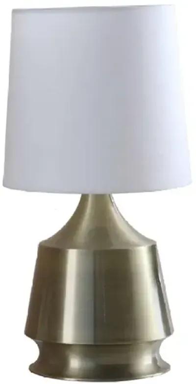 14-Inch Ellis Antique Brass Metal Table Lamp