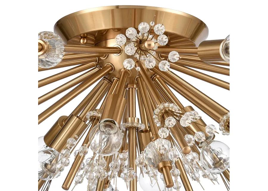 Starburst 26'' Wide 8-Light Gold Semi Flush Mount