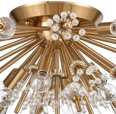 Starburst 26'' Wide 8-Light Gold Semi Flush Mount