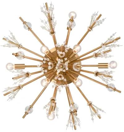 Starburst 26'' Wide 8-Light Gold Semi Flush Mount