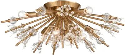 Starburst 26'' Wide 8-Light Gold Semi Flush Mount