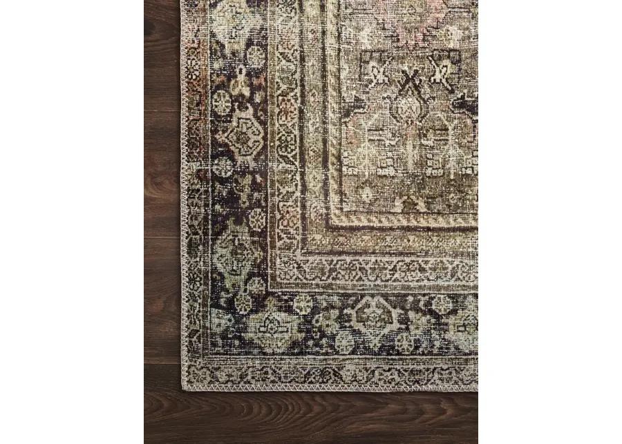 Layla LAY03 Olive/Charcoal 3'6" x 5'6" Rug by Loloi II