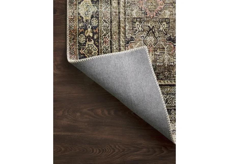 Layla LAY03 Olive/Charcoal 3'6" x 5'6" Rug by Loloi II