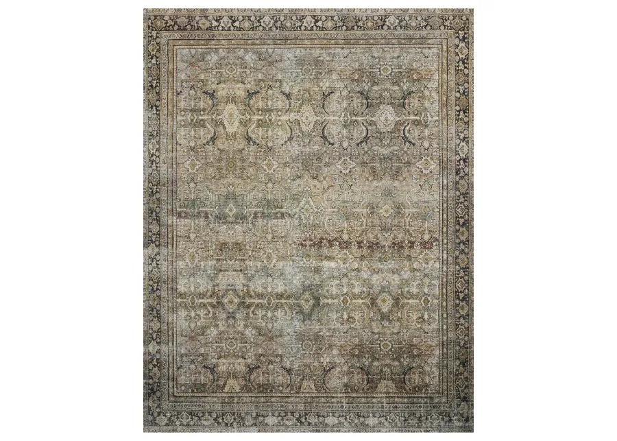 Layla LAY03 Olive/Charcoal 3'6" x 5'6" Rug by Loloi II