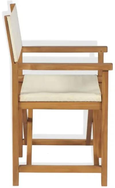 vidaXL Folding Director's Chair Solid Teak Wood