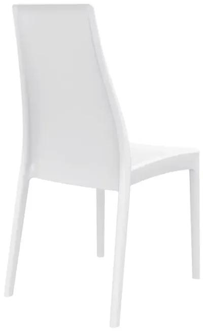 37" Taupe Outdoor Patio Solid High Back Dining Chair