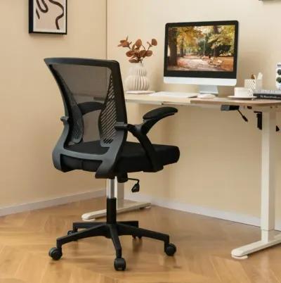 Hivvago Ergonomic Office Chair Adjustable Swivel Chair with Flip-Up Armrests and Rocking Backrest