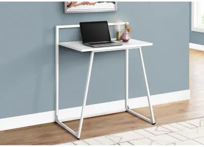 Monarch Specialties I 7110 Computer Desk, Home Office, Laptop, 30"L, Work, Metal, Laminate, White, Contemporary, Modern