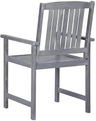 vidaXL Director's Chairs 4 pcs Solid Acacia Wood Gray