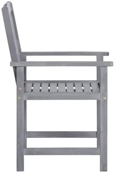 vidaXL Director's Chairs 4 pcs Solid Acacia Wood Gray