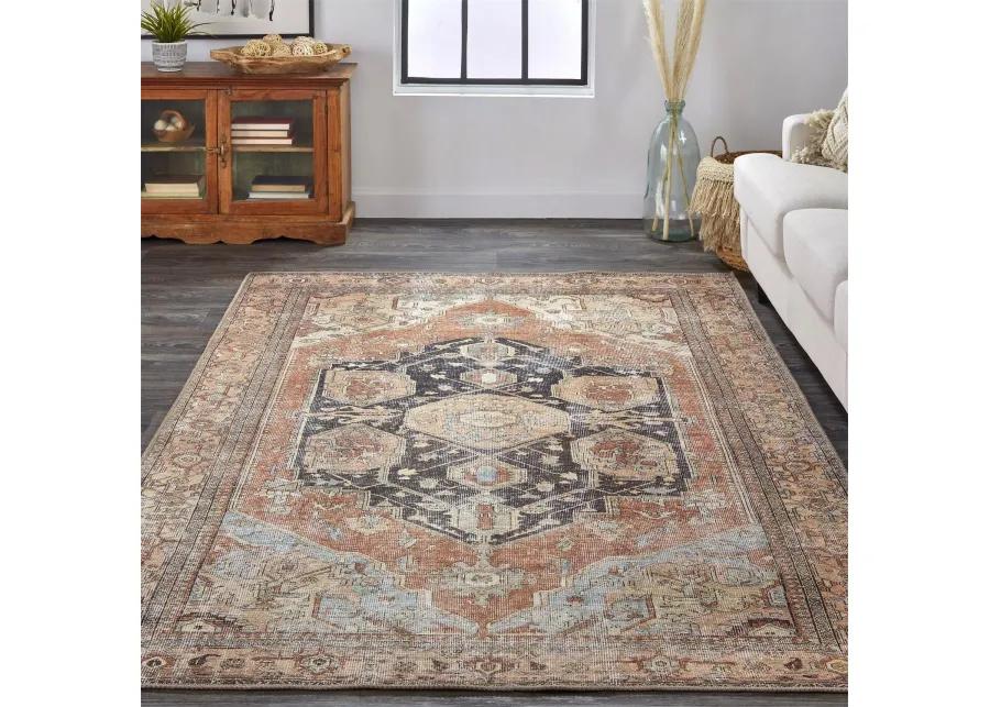 Percy 39ALF Orange/Brown/Taupe 4' x 6' Rug