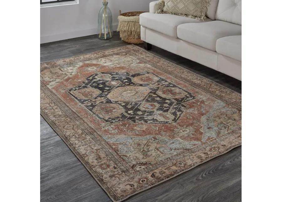 Percy 39ALF Orange/Brown/Taupe 4' x 6' Rug