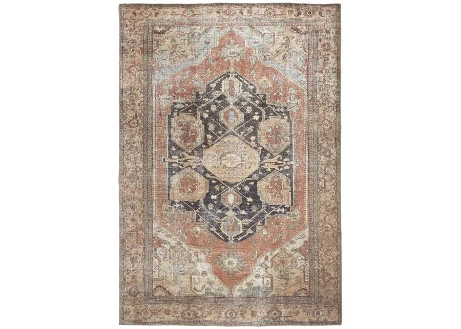 Percy 39ALF Orange/Brown/Taupe 4' x 6' Rug