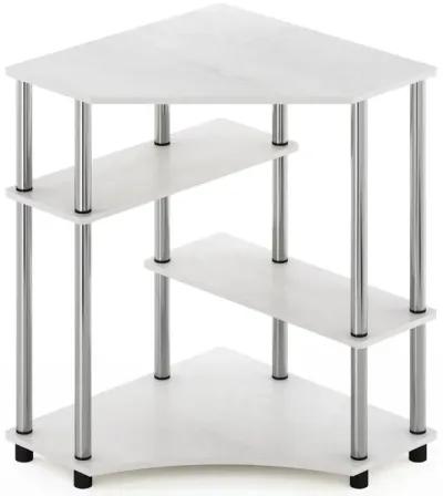 Furinno Turn-N-Tube Space Saving Corner Desk with Shelves,