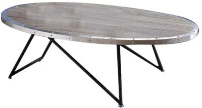 Vintage Coffee Table, Weathered Gray Oak-Benzara