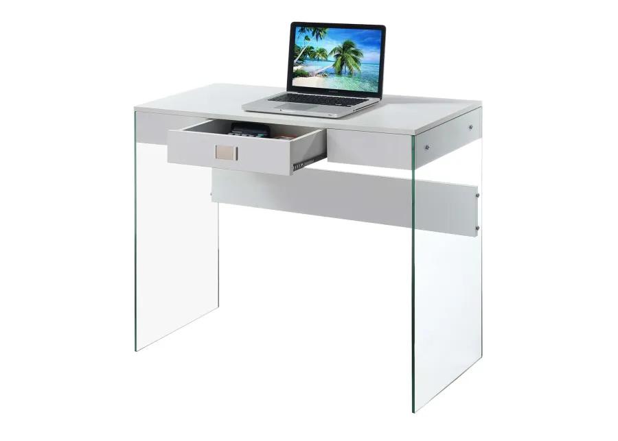 Convenience Concepts SoHo 1 Drawer Glass 36 inch Desk