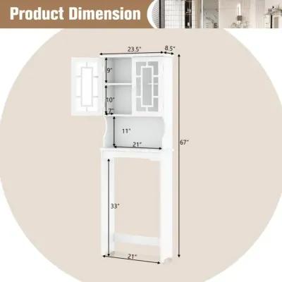 Hivvago Bathroom Spacesaver Over the Toilet Door Storage Cabinet