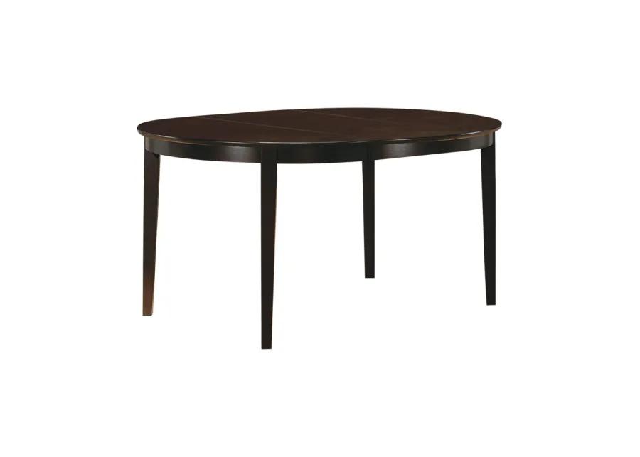 Modish Oval Shaped Wooden Dining Table, Brown-Benzara