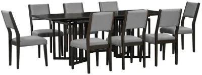 Merax Farmhouse 9-Piece Extendable Dining Table Chairs Set