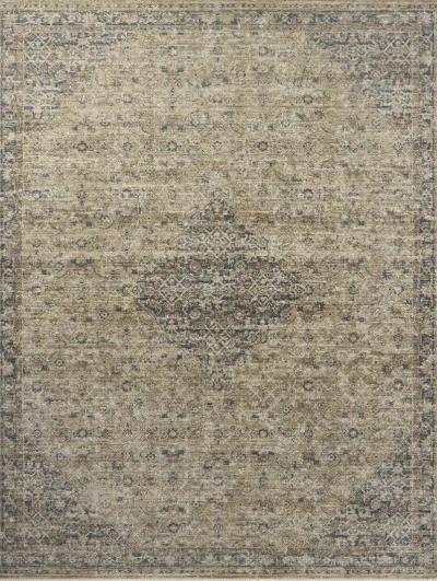 Heritage HER-08 Sage / Navy 2''5" x 10' Rug by Patent Pending