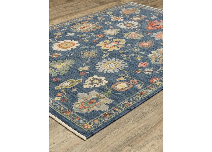 Lucca 6'7" x 9'6" Blue Rug