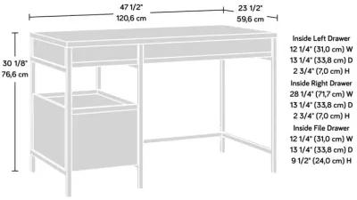 Sauder Manhattan Gate Single Ped Desk Moa