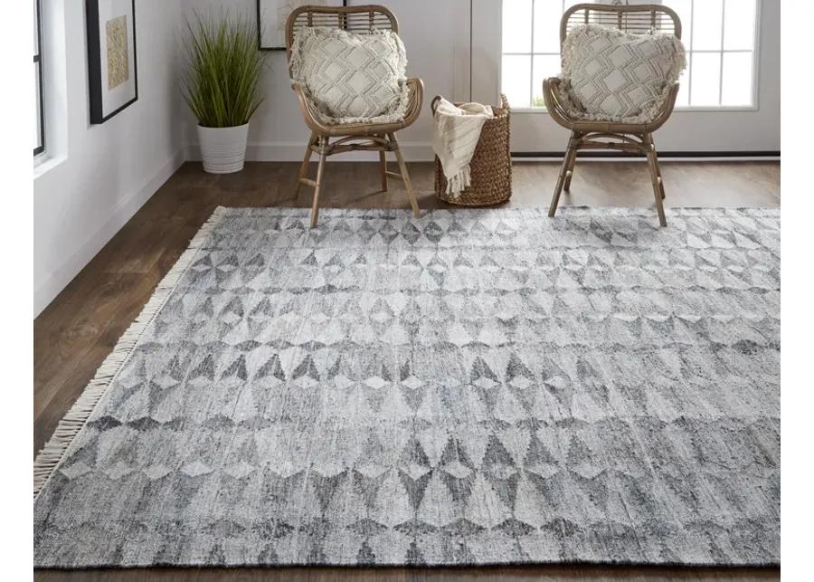 Beckett 0814F Gray/Silver/Ivory 8' x 10' Rug