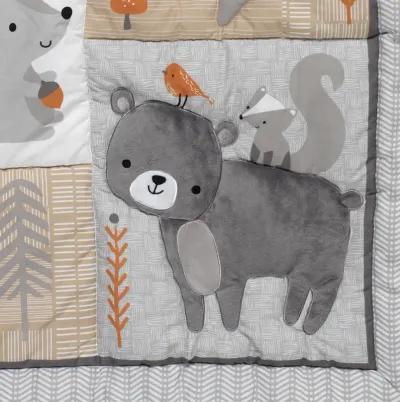 Bedtime Originals Acorn 3-Piece Crib Bedding Set - Gray, Animals, Woodland