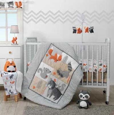 Bedtime Originals Acorn 3-Piece Crib Bedding Set - Gray, Animals, Woodland