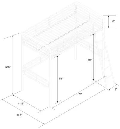 Tiana Metal Loft Bed