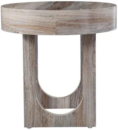 Chadkirk Round Faux Marble Side Table