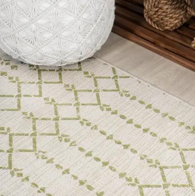 Ourika Moroccan Geometric Textured Weave Indoor/Outdoor Runner Rug