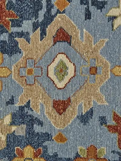 Leylan 0587F 7'9" x 9'9" Blue/Orange/Red Rug