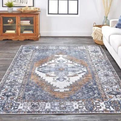 Percy 39AIF Blue/Ivory/Brown 4' x 6' Rug