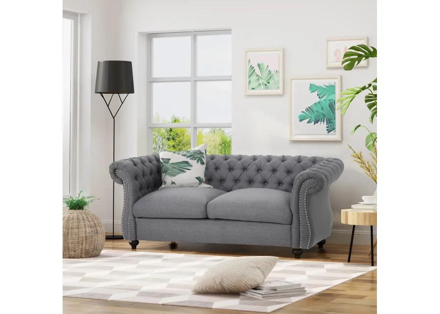 Merax Traditional Chesterfield Loveseat Sofa