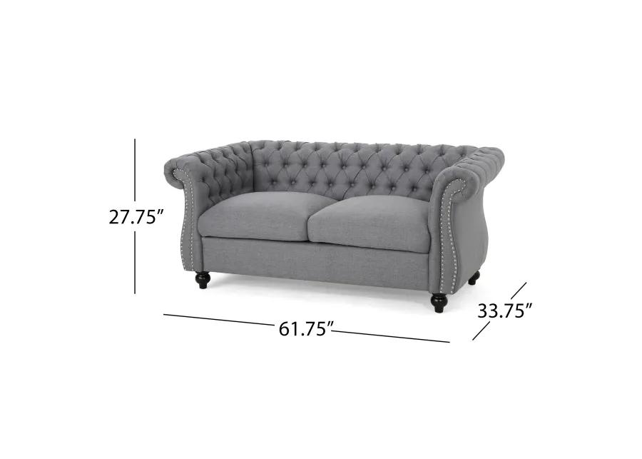 Merax Traditional Chesterfield Loveseat Sofa