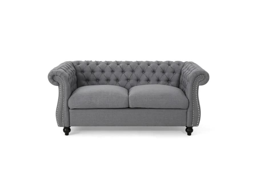 Merax Traditional Chesterfield Loveseat Sofa