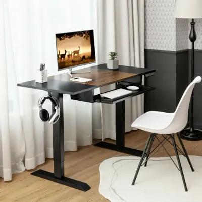 48 Inch Electric Sit to Stand Desk with Keyboard Tray